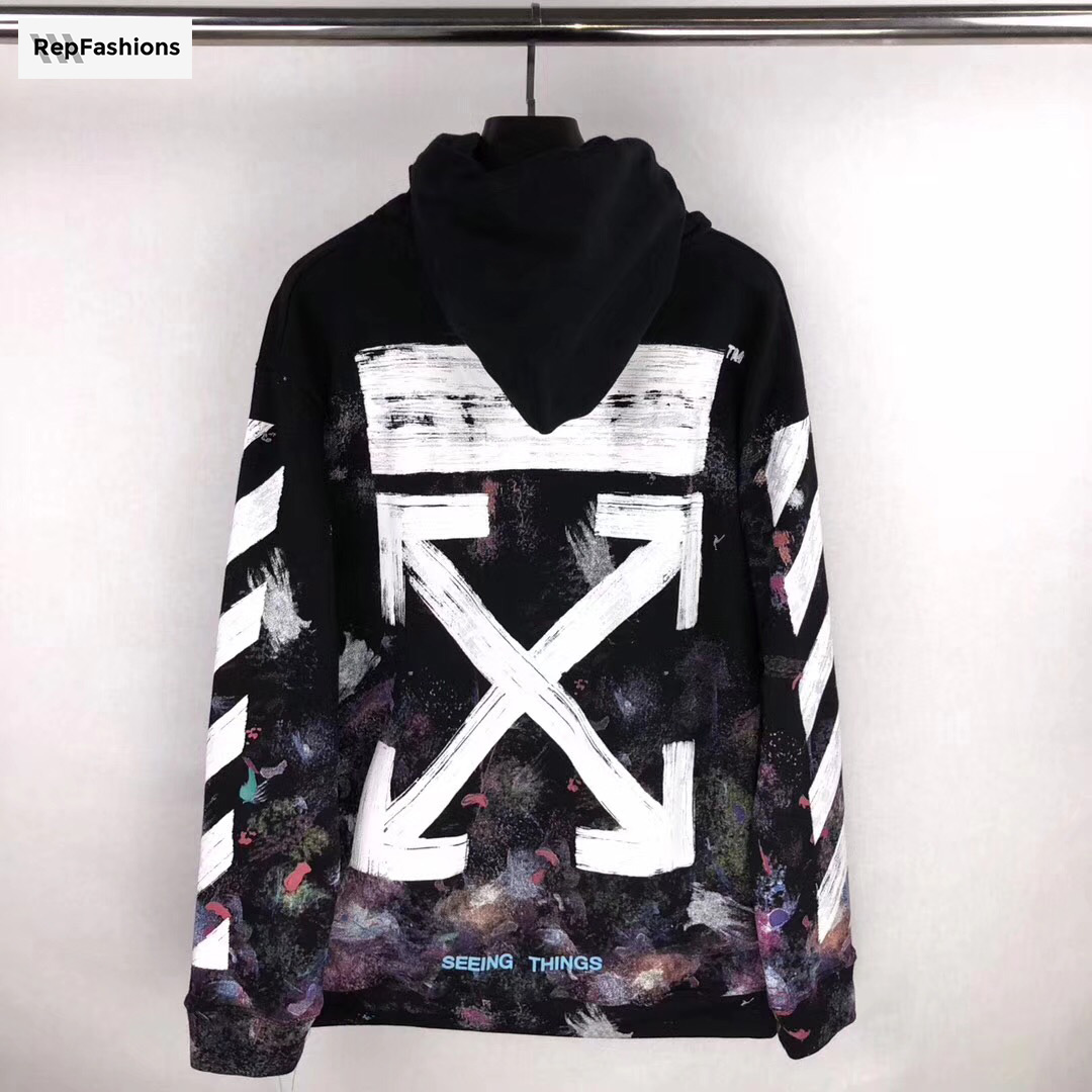 Replica Off White Galaxy Brushed Hoodie Buy Online With High Quality