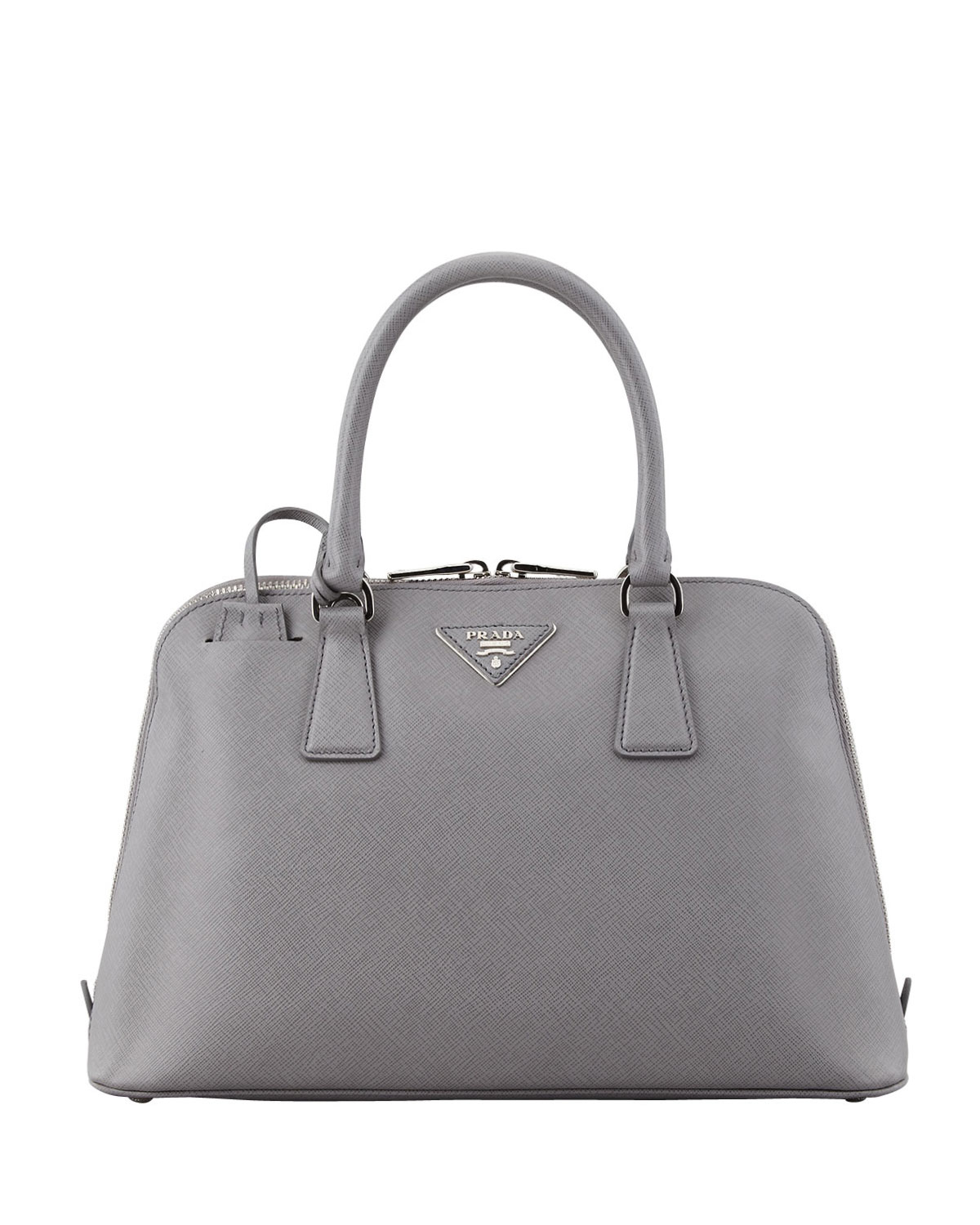 Grey Saffiano Promenade Bag