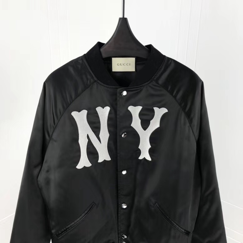 Replica Gucci Jacket with NY Yankees patch 543590 in Black with high ...