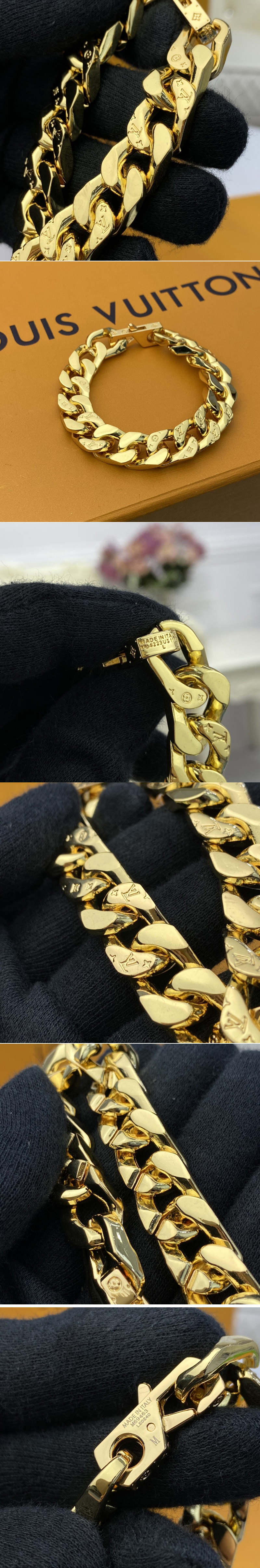Shop Louis Vuitton Chain Links Bracelet (M00306, M00305) by lifeisfun