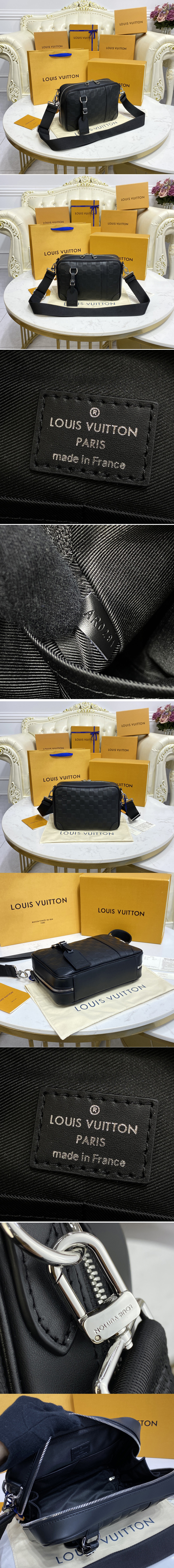 Shop Louis Vuitton DAMIER INFINI Sirius messenger (N45286) by
