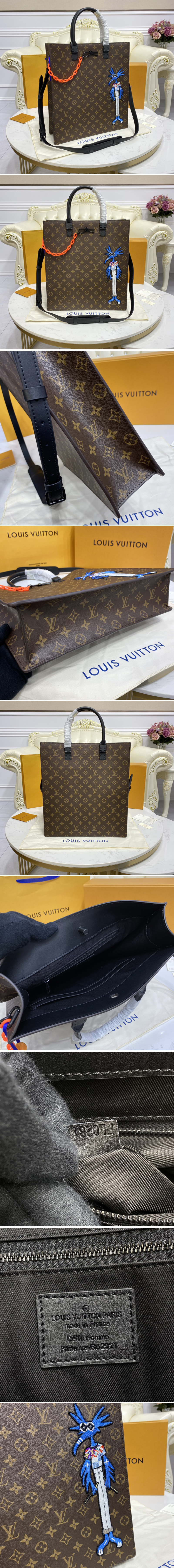 Louis Vuitton M45667 LV Sac Plat Messenger Bag in Monogram coated canvas  Replica sale online ,buy fake bag