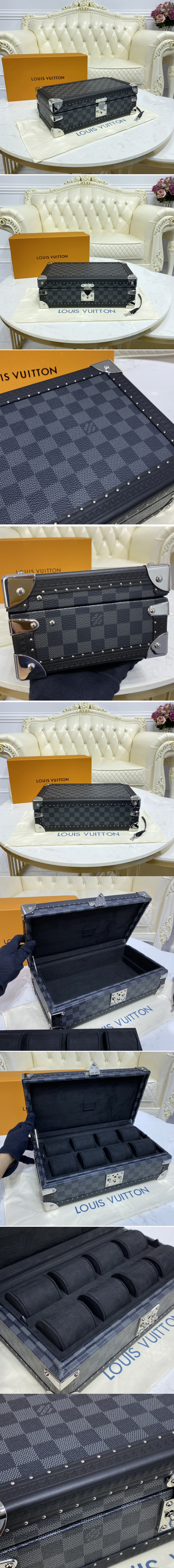Replica Louis Vuitton 8 Watch Case Monogram Canvas M47641 for Sale