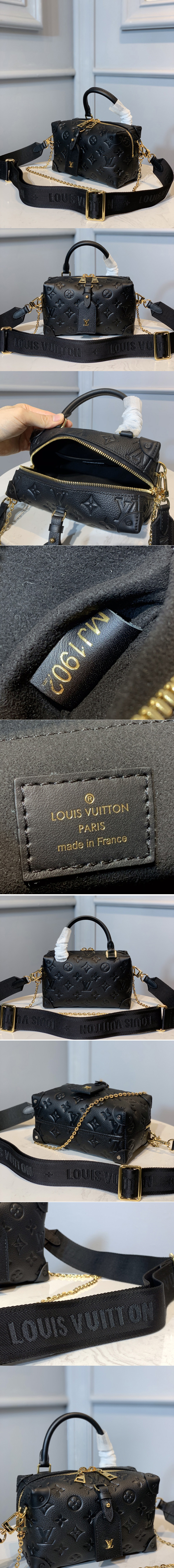 Louis Vuitton M56319 LV HandBag in Black Monogram Empreinte Leather Replica  sale online ,buy fake bag