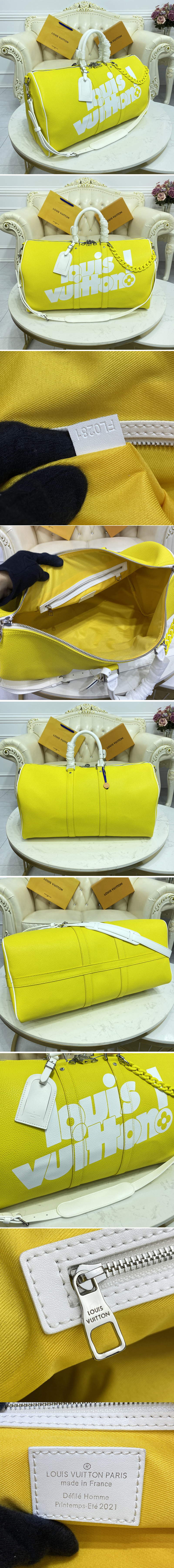 N99487 Louis Vuitton Brilliant Alligator leather Petit Sac Plat Bag-Yellow