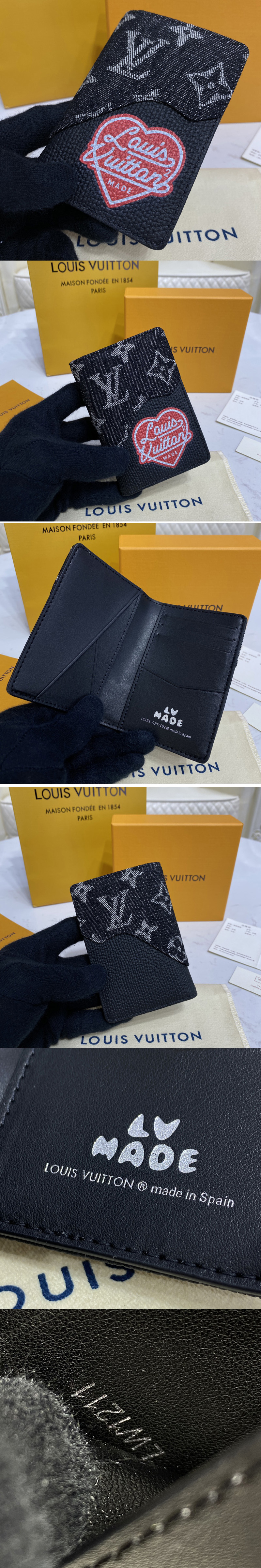Louis Vuitton POCKET ORGANIZER Monogram 3.1 x 4.3 x 0.4 inches M60502