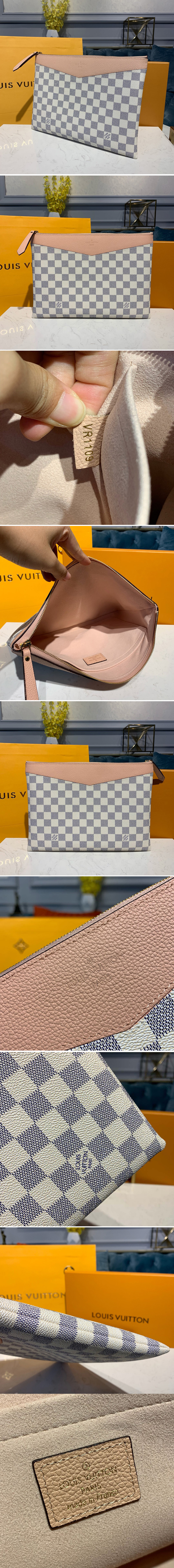 Replica Louis Vuitton Daily Pouch In Damier Azur Canvas N60260