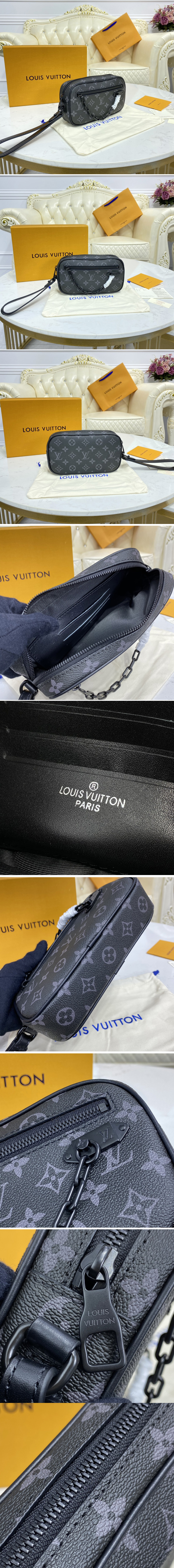 Louis Vuitton - Volga On Strap Monogram Eclipse - Crossbody - Catawiki