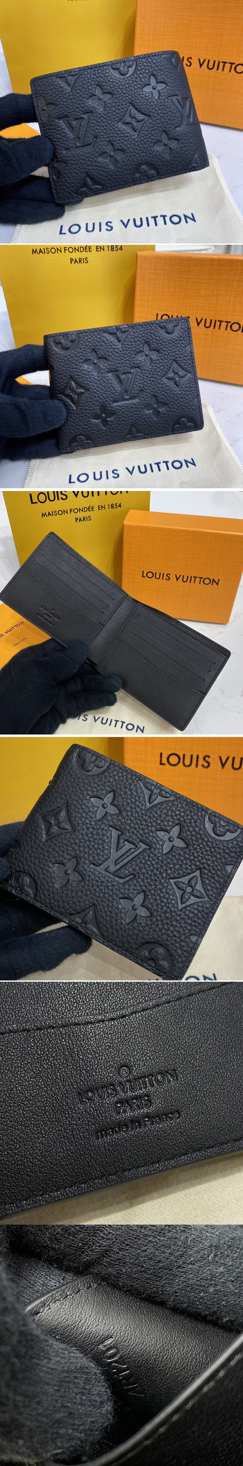 Louis Vuitton M69075 LV Slender Wallet IN Schwarzem Taurillon-Leder fake  kaufen , taschen imitate ,Replik Fälschung