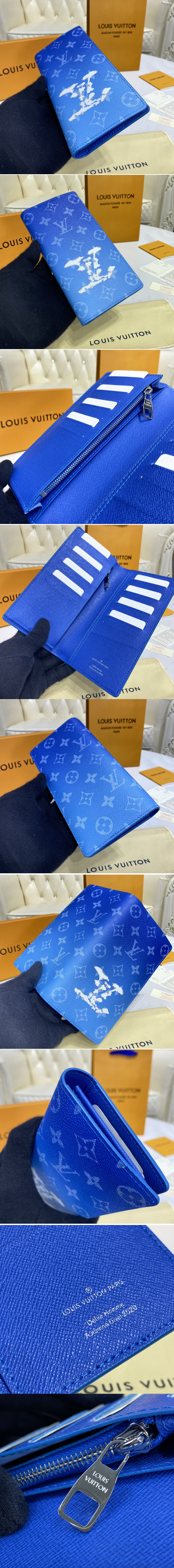 Louis Vuitton Virgil Abloh Monogram Clouds Brazza Long Wallet