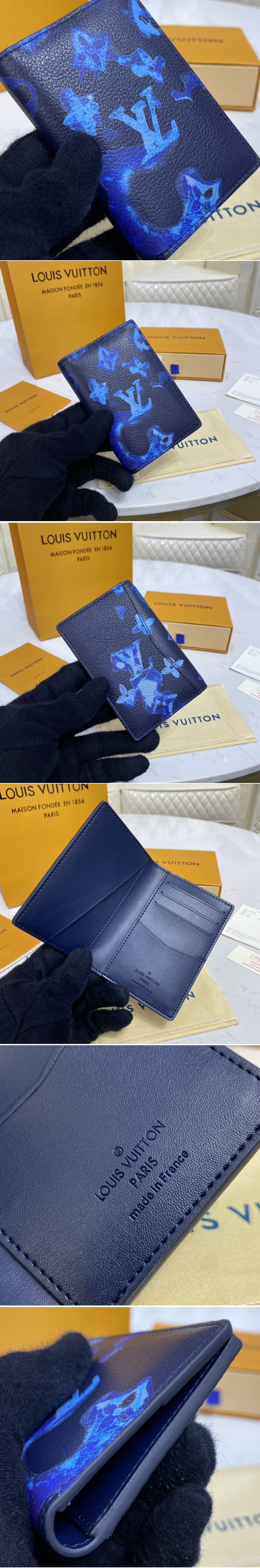 Louis Vuitton M80463 LV Pocket Organizer wallet in Ink Watercolor Replica  sale online ,buy fake bag
