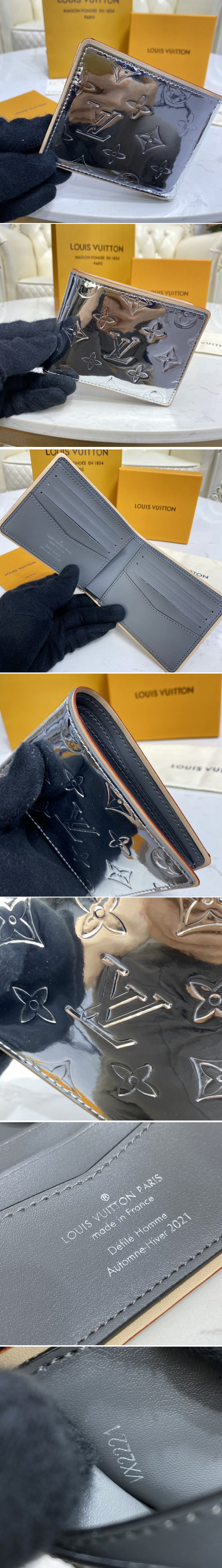 Replica Louis Vuitton Slender Wallet Monogram Mirror Canvas M80806