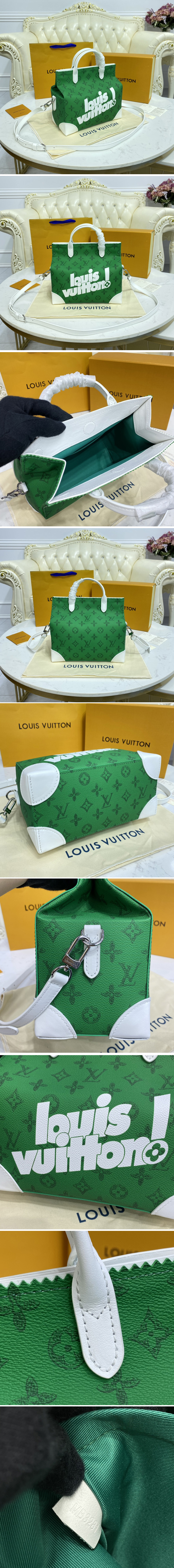 Louis Vuitton Litter Bag in Green Vintage Monogram Canvas M80815  Replica-Replica Louis Vuitton Litter Bag in Green Vintage Monogram Canvas  M80815