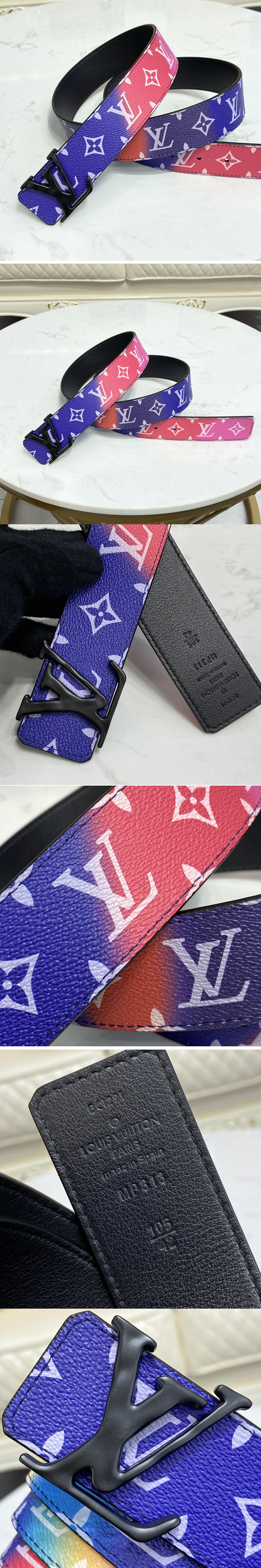 Louis Vuitton LV Shape 40mm Reversible Belt Sunset Monogram Multicolor