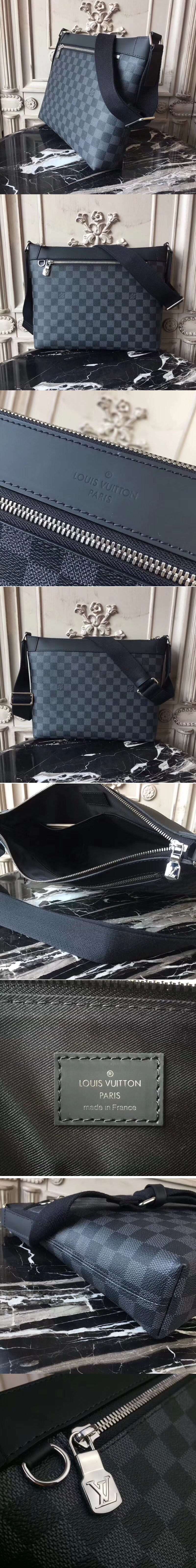 Replica Louis Vuitton N40003 Mick PM Messenger Bag Damier Graphite