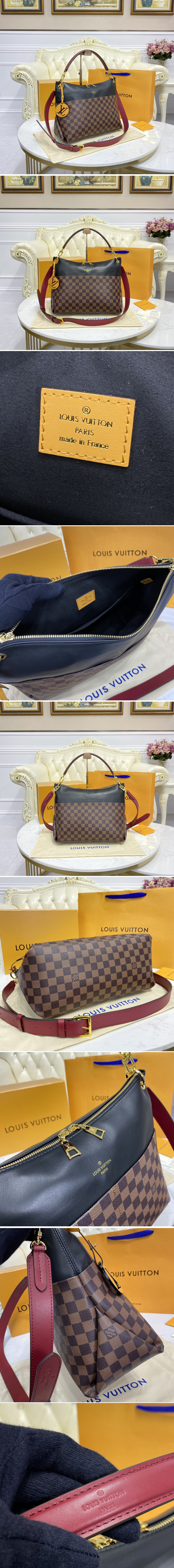 Louis Vuitton N40369 LV Maida Hobo handbag in Damier Ebene coated canvas  and smooth calfskin leather Replica sale online ,buy fake bag