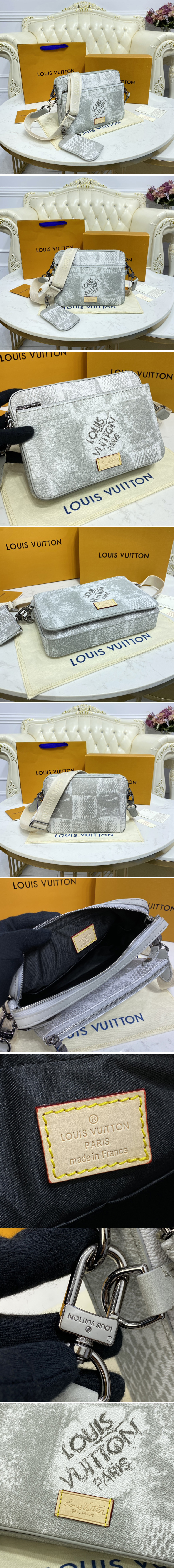 Louis Vuitton Khaki Keepall Bandouliere 50 M57963