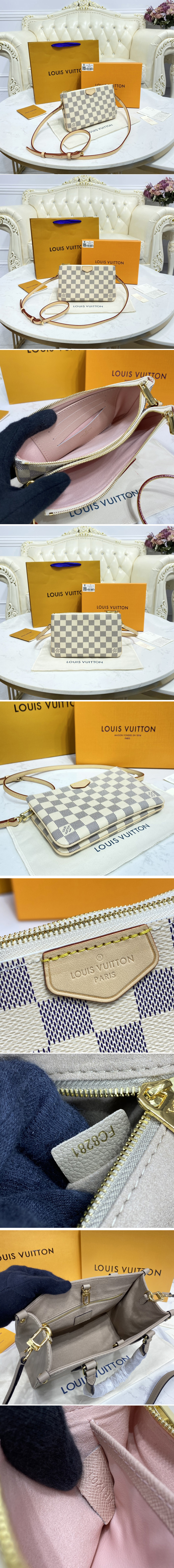 Shop Louis Vuitton Double Zip Pochette (DOUBLE ZIP POUCH, N60460) by Mikrie