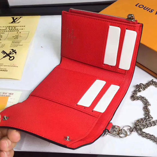 Louis Vuitton X Supreme Chain Compact Wallet Black Epi – ＬＯＶＥＬＯＴＳＬＵＸＵＲＹ