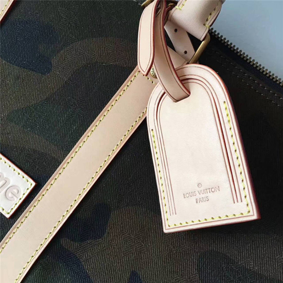 Louis Vuitton x Supreme Monogram Camouflage Keepall Bandouliere 45