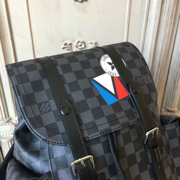Louis Vuitton Christopher Backpack Damier Graphite Pixel PM Blue in Coated  Canvas with Silver-tone - US