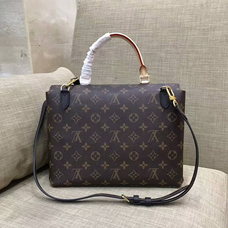 LV Marignan M44259 Monogram Canvas with Leather and Gold Hardware