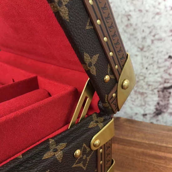 Louis Vuitton Inspired Jewelry Accessory Box Hand Painted Monogram