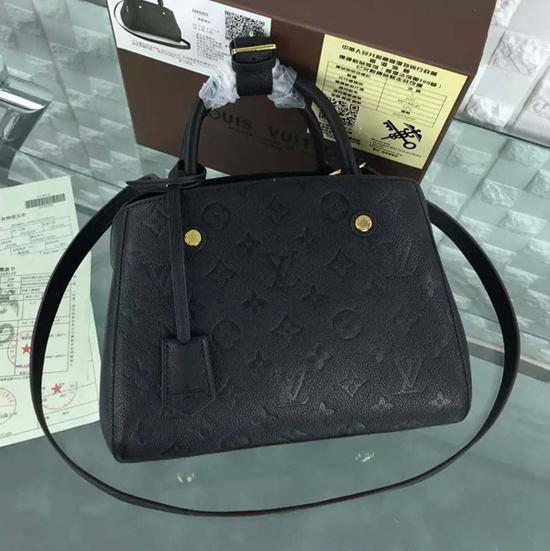 Replica Louis Vuitton M41053 Montaigne BB Tote Bag Monogram Empreinte  Leather For Sale