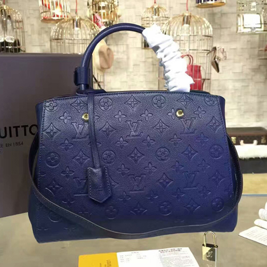 Louis Vuitton Montaigne MM Monogram Vernis Leather Handbag Article