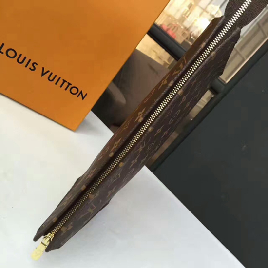 Louis Vuitton M47542 Monogram帆布肩背手拿包帆布老花尺寸