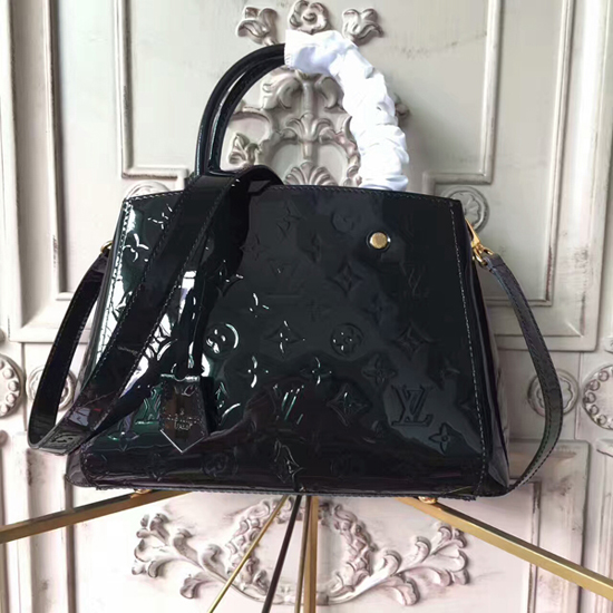 Louis Vuitton Vernis Montaigne BB - Black Satchels, Handbags