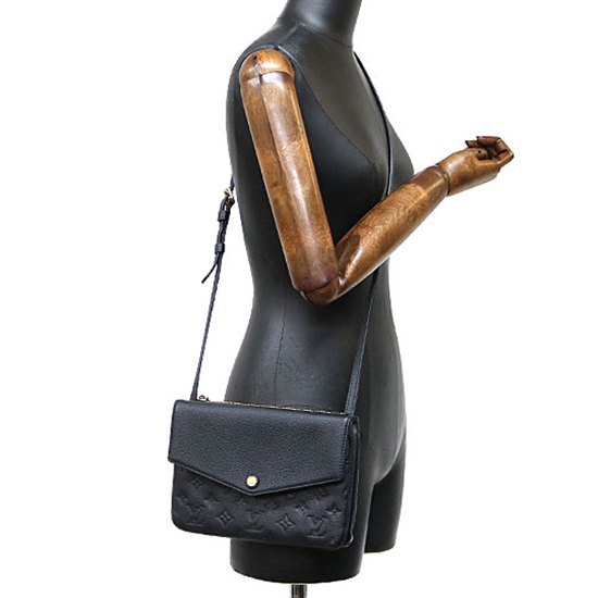 Louis Vuitton Twice Empreinte Black Leather Bag
