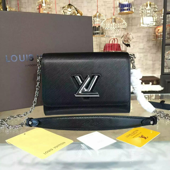Replica Louis Vuitton M50282 Twist MM Shoulder Bag Epi Leather For