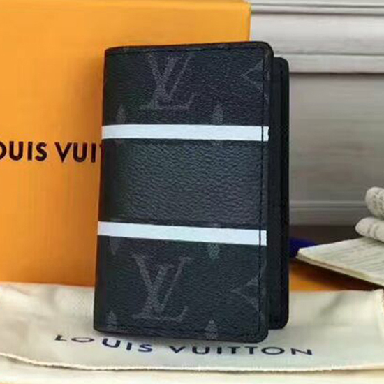 Louis Vuitton Pocket Organizer Monogram Eclipse Canvas
