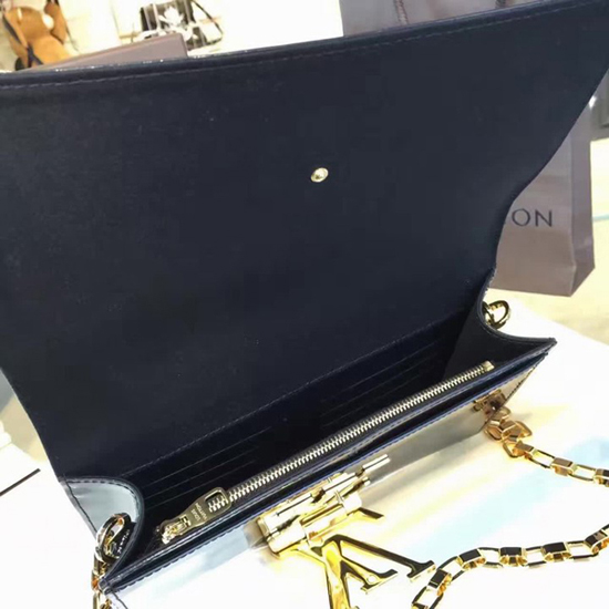 Replica Louis Vuitton M50433 Chain Louise MM Crossbody Bag Monogram Vernis  For Sale