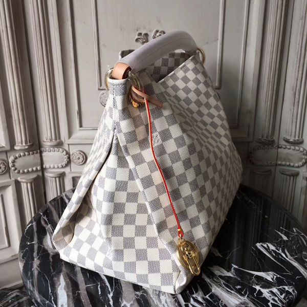 Replica Louis Vuitton N41174 Artsy MM Hobo Bag Damier Azur Canvas For Sale