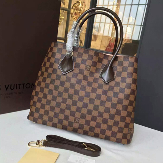 Replica Louis Vuitton N41435 Kensington Tote Bag Damier Ebene