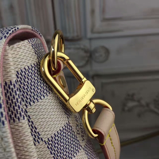 Louis Vuitton N60357 LV Croisette chain wallet in Damier Azur canvas With  Pink Leather Replica sale online ,buy fake bag