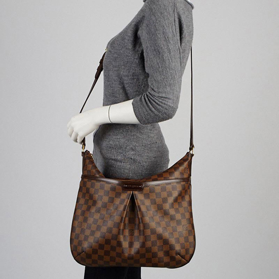 Authentic Louis Vuitton Damier Ebene Bloomsbury GM Crossbody Shoulder Bag  N42250