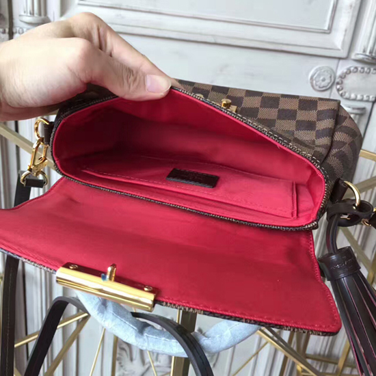 Buy Louis Vuitton Damier Ebene Canvas Croisette Hand Carry Shoulder Handbag  Article:N53000 Made in France Online at desertcartINDIA