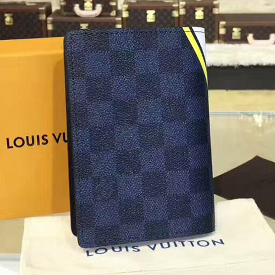 Replica Louis Vuitton N63166 Pocket Organizer Damier Ebene Canvas For Sale