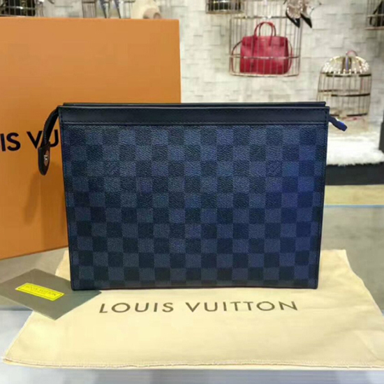 Clutch Bags Louis Vuitton LV Pochette Voyage Cobalt