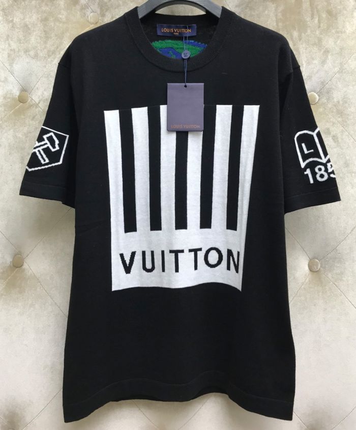 Louis Vuitton Black Barcode & Earth T-Shirt