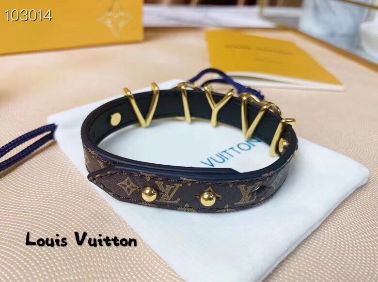 Replica Louis Vuitton Monogram LV Armband Wit Goud Te Koop Met Goedkope  Prijs Bij Fake Bag Store