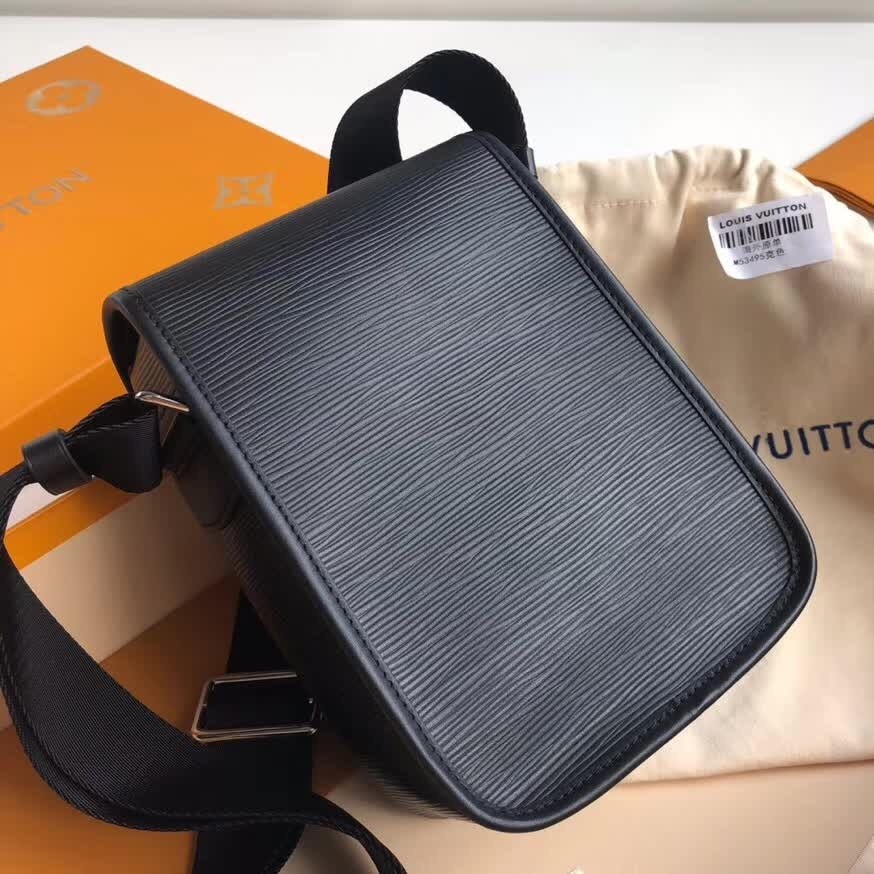 Réplica Louis Vuitton Bolso de mensajero para hombre en cuero Epi