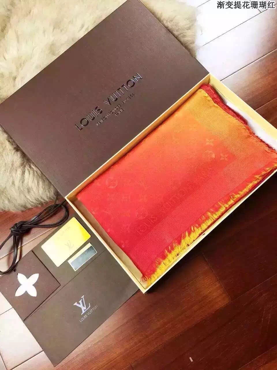 Replica LOUIS VUITTON MONOGRAM SUNRISE SHAWL CORAIL M74012 For Sale With  Cheap Price At Fake Bag Store