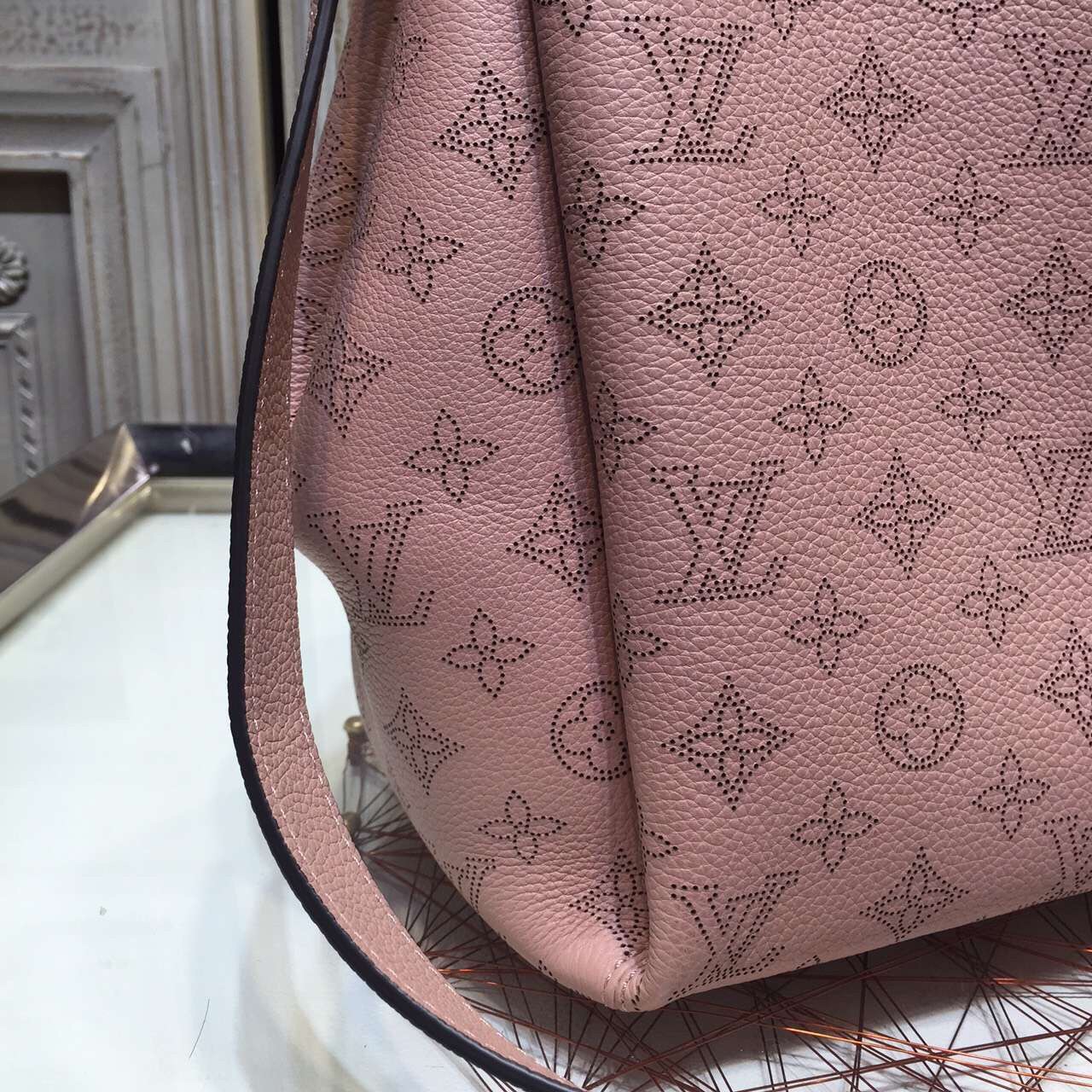 Louis Vuitton Babylone Mahina Chain Bb Magnolia Pink Shoulder Bag
