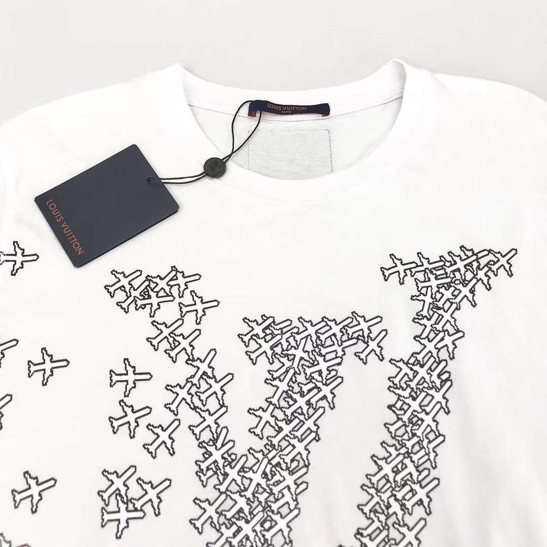 Réplica de Louis Vuitton Plane Logo camiseta blanca a la venta con