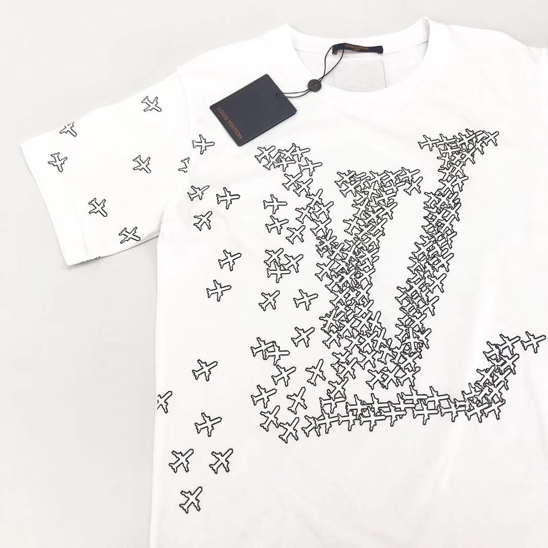 Réplique Louis Vuitton Avion Logo T-shirt Blanc À Vendre Avec Prix Pas Cher  Au Magasin De Faux Sac