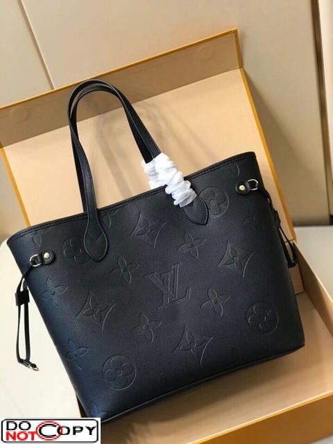 Louis Vuitton M45685 LV Neverfull MM tote Bag in Black Monogram Empreinte  Leather Replica sale online ,buy fake bag